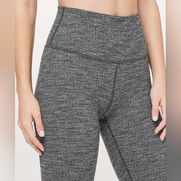 Lululemon Wunder Under High-Rise Tight *28"Luon Variegated Knit Black Heathered - Picture 3 of 6